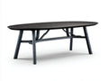 Tisch aus Holz für Essbereich, industrieller Stil, mit ovaler Form, 180 x 90 x 75