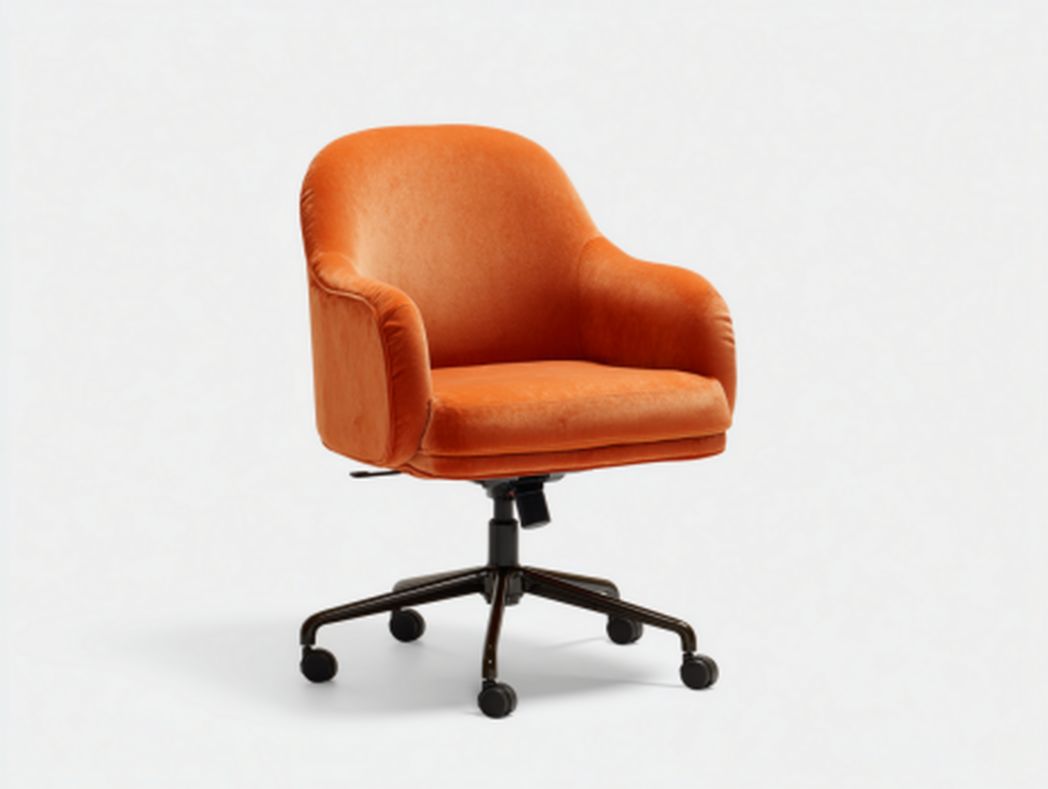 Bürostuhl aus Mikrofaser mit drehbarem Fuß und Rollen-65 x 65 x 85