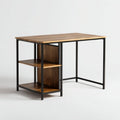 Schreibtisch mit Regal aus Holz und Metall für Büro oder Arbeitsbereich 120 x 60 x 75