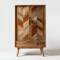 Aufbewahrungsschrank aus Holz mit Muster zur Wohnraumnutzung-90 x 60 x 40