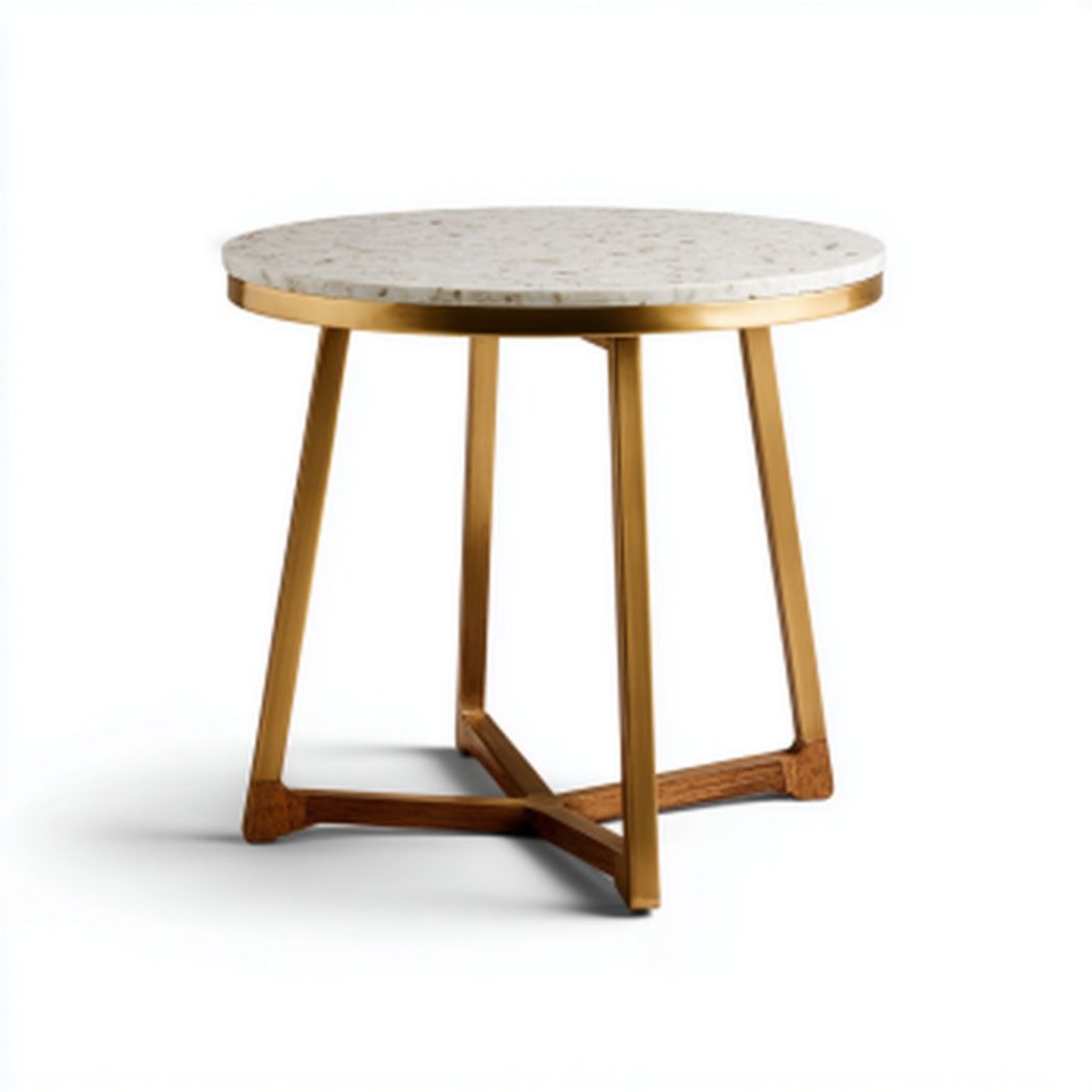 Beistelltisch aus Glas und Metall für Wohnzimmer-60 x 60 x 50
