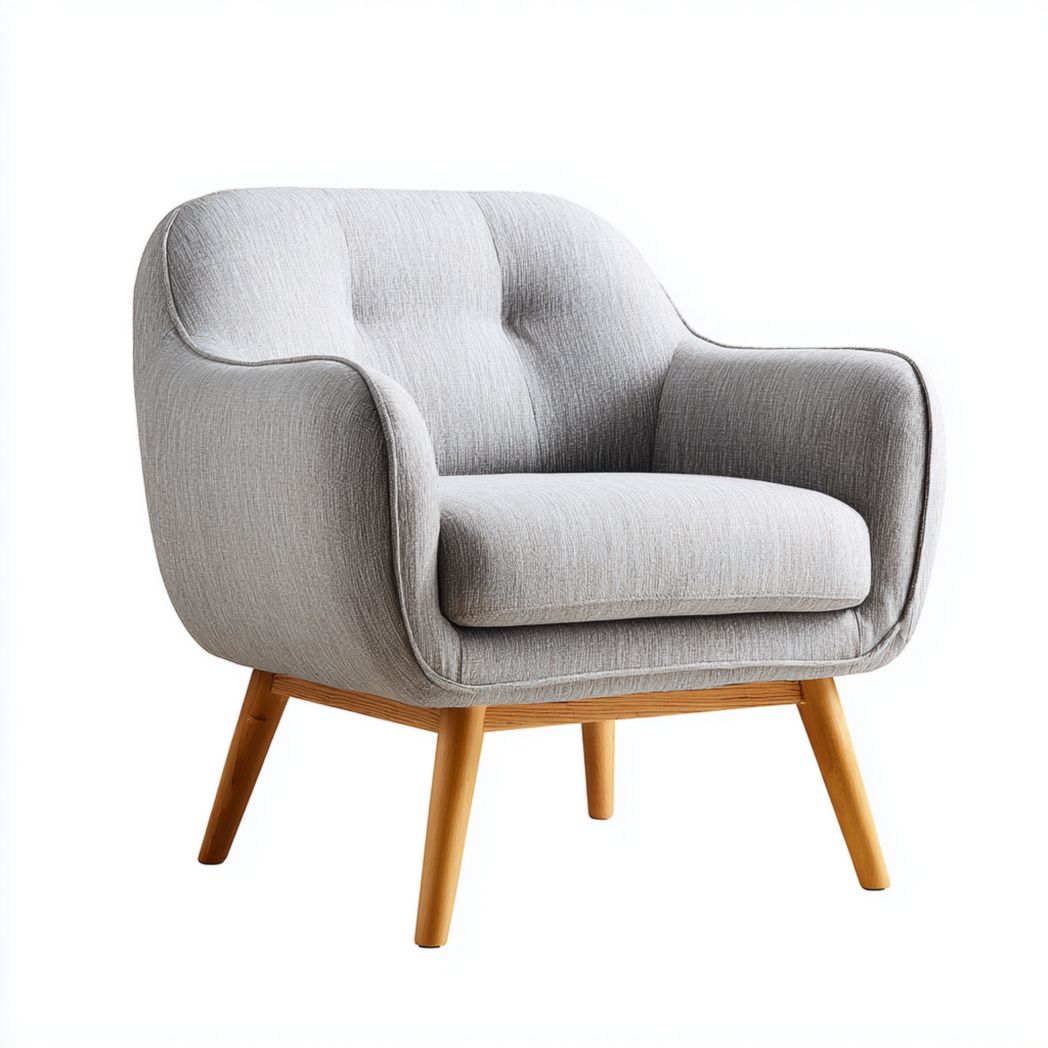 Sessel aus Stoff für Wohnbereiche mit Holzgestell-80 x 80 x 80